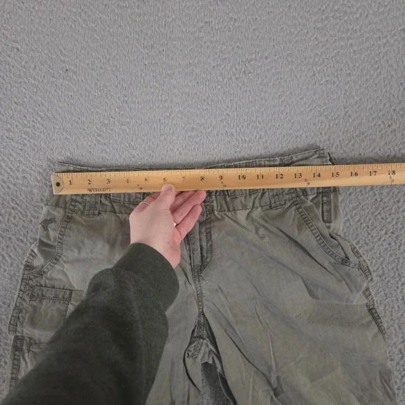 LOT OF 2 Columbia Pants Women 6 Medium Green Tan Cargo Cotton Hiking Straight - Picture 6 of 16